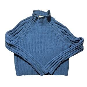 American Eagle Small Cornflower Blue Soft Mock Neck Cabincore  NWT Sweater